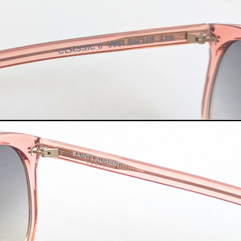 Saint Laurent Women's Pink Acetate Classic 6 Gradient Sunglasses Full Inclusion - Picture 7 of 12